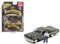 1961 Chevy Impala Lowrider Black with Graphics and Diecast Figure Limited Edition to 3600 Pieces Worldwide 1/64 Diecast Model Car by Johnny Lightning JLCP7456