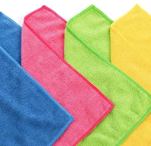 DIY-24H | Microfasertücher 40x40 cm Reinigungstücher Mehrfarbig saugfähige Mikrofasertuch Putztuch Profi 300g/m² (Farbmix, 8 Stück)