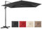 COSTWAY 300 cm Sombrilla para Jardín con 3 Inclinaciones, Rotación 360°, Manivela, 8 Varillas, Base Cruzada, Sombrilla de Exterior para Proteger del Sol, Sombrilla Ancha para Jardín Bar (negro)