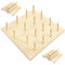 Kigley 3 Pcs Wood Pegboard Drawer Organizer with 32 Pegs Wooden Peg Board Drawer Shelf Organizer Adjustable Peg System for Dishes Plate Pot Container Cookware Utensil Kitchen(17 x 5.91 in)
