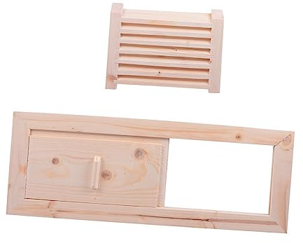 KONTONTY Sauna Room Ventilation Louver Wooden Beige Wear Resistant