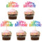 24 Pezzi Decorazione per Torta Buon Compleanno, Happy Birthday Topper Torta, Cupcake Topper Decorazione di Compleanno Festa (Arcobaleno)