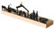 Teelichthalter Krippen Figuren schwarz - 29 x 6 cm - Weihnachtsdorf Silhouette mit Haltern für 4 Teelichter - Weihnachten Advent Winter Kerzen Ständer Tisch Fenster Deko Schattenspiel