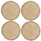 Lot de 4 dessous d'assiette en rondin de bois rond 30 cm collection BARK