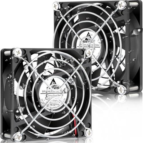 GDSTIME 80mm x 25mm 24V DC Waterproof IP67 Fan, 2 Pack