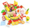 HOTUT Jouets en Bois Fruits et Légumes, Jeux Legumes a Decouper, Jouet Bois Fruit Légume de Coupe pour Dinette Enfant, Fruits en Bois à DéCouper, Cadeau Enfant 3 4 5 6 Ans