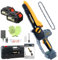 Prunarbo Motosega a Batteria 8 Pollici con 2 Batterie 4Ah, Sega a Batteria per Potatura 900W, Elettrosega per Taglio del Legno (PR-E8)