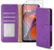 Case for Motorola G15 with 2 x Screen Protector Tempered Glass, Leather Wallet Phone Case, Magnetic Book Flip Folio Cover [RFID Protection & Card Slots] and [Kickstand] Case Cover - Purple