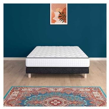 Boxspring- und Matratzenset - NEW YORK - 160 x 200 - Federn - Lattenrost