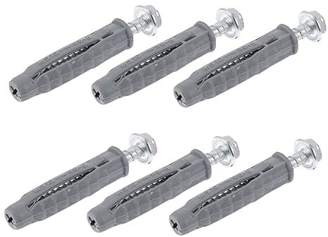 Zerodeko 6pcs Self-tapping Screws and Plastic Tubes Versatile Drywall Anchors for Air-conditioning Hanger Compatible Tv Bracket Bolts