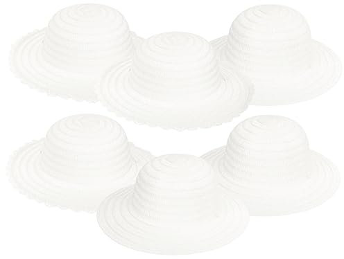 FRCOLOR 6stücke Teiliges Junge Mädchen-diy Strohhut Aus Robustem Material Blanko Zum Bemalen Und Gestalten Kreative Bastelidee Für Tanzpartys Und Frühlingsfeste Für Gemeinsames Malen Mit k
