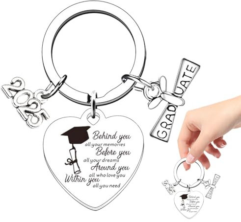 WANTUSHUI Schlüsselanhänger Graduation Gift GlüCksbringer,Bachelor Geschenke Zum Abitur 2025,Abitur Geschenke FüR Bachelor Abschluss Schulabschluss,Starterseil RasenmäHer