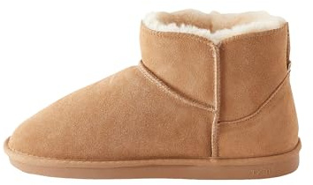 NEXT Damen Standard Hausstiefel aus Veloursleder mit Kunstfellfutter