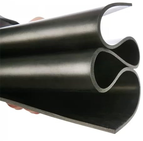 Hoja de caucho de neopreno, Almohadillas de goma de 100 x 100 mm, grosor de 1 a 50 mm, paquete de 4, color negro(100 * 100 * 15Mm)