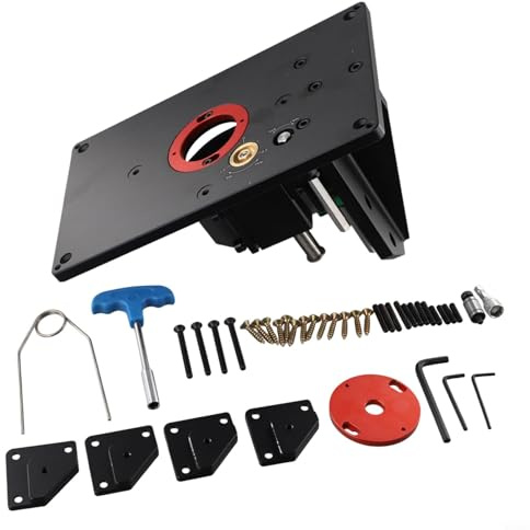 Aetluxery Router Lift Table Compatible with 65mm Trimming Machines, HG20 Linear Rail, 0.25mm Precisions Adjustment, Inverted Mounting for Woodworking