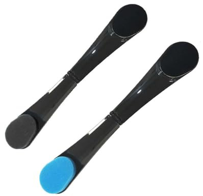2 Stück Rücken Eincremehilfe,Faltbarer Eincremehilfe Für Rücken,Rückeneincremer Hilfe Wiederverwendbar Rückeneincremhilfe,Rückencremer Eincremehilfe,Bräunungs Self Tanner Brush Für (Black + Blue)