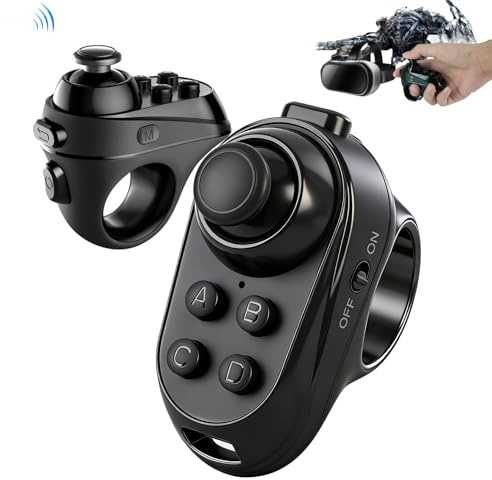 Ouitble Controlador remoto Bluetooth VR Gamepad inalámbrico Joystick para tableta Smartphone Selfie Cambio de página Diseño ergonómico Amplia compatibilidad Control multifuncional