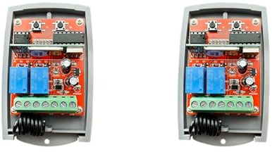 Ksrnsne - Receptor universal de control remoto de puerta de garaje (433 MHz, 12 V-24 V, abridor de puerta eléctrico 433,92 MHz, código de aprendizaje rodante