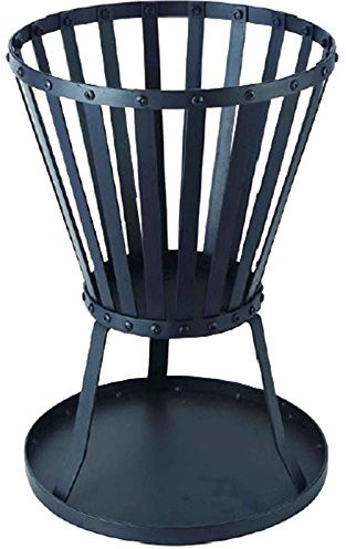 Unibos | Robust Portable Steel Brazier Patio Fire Basket | Ambiance & Warmth | Perfect For Outdoor, Camping Garden, Patio, Summer BBQ, Bonfire & Picnic