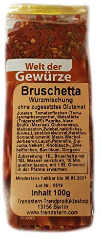Gewürz Gewürzmischung Dipp Bruschetta 1er Pack (100 Gramm)