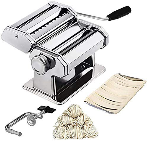 LTLCLZ Homemade Pasta Maker All in One 9 Thickness Settings for Fresh Fettuccine Spaghetti Lasagne Dough Roller Press Cutter Noodle Making Machine Sturdy
