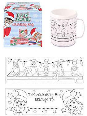 HENBRANDT Elfin Around Christmas Time Malbecher - zum Ausmalen von Kunst- und Bastelarbeiten