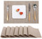 Myir JUN Tischsets Abwaschbar 8er Set, Gewebte Platzdeckchen rutschfest Abgrifffeste Hitzebeständig, Vinyl Platzsets Abwaschbar für küche Speisetisch Hotel, Platz-Matten30x43.5cm (Gelb)