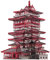 Piececool 3D Metall Puzzle 3D Metal Models 3D Puzzle Puzzle 3D Erwachsene Kunsthandwerk aus Metall Geburtstagsgeschenk -Yuewang Tower