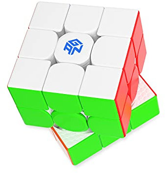 GAN11 Air, 3x3 Speedcube Gans Puzzle Zauberwürfel stickerloser Würfel mattierte (Frosted) Oberfläche (Weißes Innenleben)