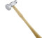 The Beadsmith CH222 Two-Sided Chasing Hammer - 11.5 Inches Wooden Handle, 2.25 inch Steel Head with a 14mm Ball Pein & 25mm Domed Face - Metalwork Tool Used to Add Texture & Dimension to Metalwork