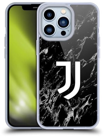 Head Case Designs Offizielle Juventus Football Club Schwarz Marmor Gelhülle [Militärischer Schutzgrad] Kompatibel Mit Apple iPhone 13 Pro Und Kompatibel Mit MagSafe