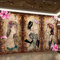 YXTSmurals Fond D'Écran Photo Effet 3D Rose Fleur Abstrait Fille Papier Peint Panoramique 3D Tapisserie Intissé Murales Poster Décoration Murale Effet Trompe Loeil
