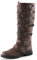 XDXDO Stivali medievali con 7 Fibbia, PU in Pelle da Uomo Steampunk Boots Ginocchio Lacci Shoes Shoes Stivale in Costume da Equitazione Larp per Cosplay,Marrone,41