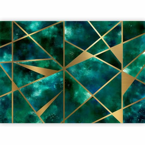 murando - Papier peint panoramique abstrait 350x256 cm - Revêtement mural décoration pour chambre salon cuisine - Design unique et moderne - Jaune turquoise - a-A-10073-a-a