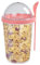 Mug parfait avec couvercle de 400 ml - Grande capacité - Bac à avoine portable pour la nuit - Salade de fruits avec cuillère et porte-vinaigrette, gobelet à salade de fruits - Récipient pour salade