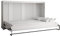 KRYSPOL Bett im Schrank Home, Ebenen, Schlafzimmer, Jugenzimmer, Modern Design (Weiß matt + Old Style, 120 x 200 cm)