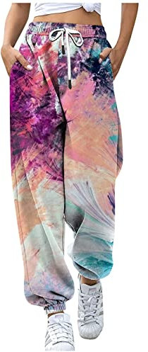 QHDDP Security Hose Schwarz Damen 7/8 Hosen Damen Herbst Und Winter Plissee Hose Damen 7/8 Lange Hose Damen Locker Leder Jogginghosen Schneehosen Für Mädchen Große 1-Rosa M