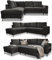 MIUFORM Ecksofa mit Schlaffunktion, Lofty Lilly Wohnlandschaft L-Form, Couch L Form Wohnladschaft mit Schlaffunktion Schlafcouch, Sofa Cord Metallfüße (Grau, Links ausgerichtet)
