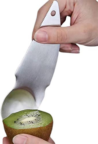 ZEKKLE Cuillère à Avocat - Lame combinée de cuillère à Kiwi en Acier Inoxydable 304 - Trancheuse à Fruits Portable adaptée aux Agrumes, Kiwi, salades et Desserts, Accessoires de Cuisine