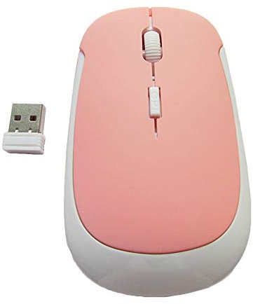 Générique NiceSouris sans Fil, Souris Optique sans Fil 2,4 GHz Souris Optique sans Fil pour Ordinateur PC avec réception Rose Nouveauté