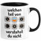Trendation - Pilot Tasse Geschenk Lustiger Spruch Welchen Teil Von Verstehst Du Nicht Piloten Edition Becher Kaffeetasse (Schwarz)
