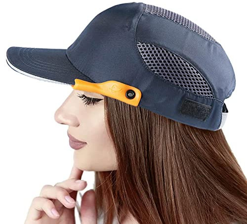 Kasmole Mesh Anstoßkappe Breathable, Schutzkappe Kopf, Baseball Anstoßkappe Sicherheitsmütze, Kopfschutz Schutzkappe, Stoßschutzkappe Mit Hartschale Atmungsaktiv Leicht Anti-Schock, Blau