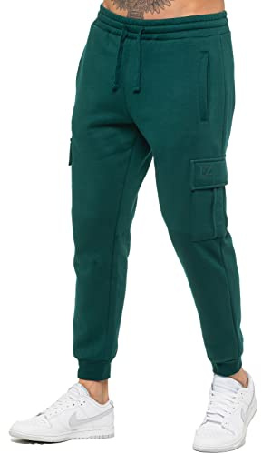 989Zé ENZO Mens Cargo Jogging Trousers Sweatpants Casual Gym Regular Fit Joggers Bottoms EZJGC599 Jogger Green M