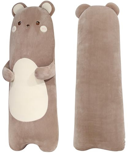 Gisqis Plüsch Kissen Kinder Plüschtier Spielzeug Kuscheltier Kawaii Plüsch Puppe Kissen Body Pillow Madchen Jungen Geburtstag Weihnachten Abnehmbar Currybär 90CM