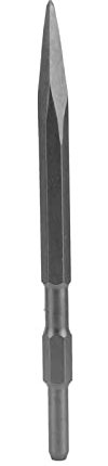 Masonry Chisel with Hex Shank, Masonry Concrete Brick Stone Tile Removal Tool, 11.02in Grooving Flat Point Chisel, 40CR Steel Hammer Drill Chisel Bit Kit(Pointed Chisel)