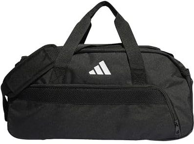 Adidas Duffel Bag Sporttasche (Black/White, S = 25 cm x 50 cm x 25 cm = Volumen: 24,75 l)