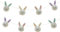 Girlande Ostern Funny Bunny aus Filz Banner mit Oster-Hasen Frühlings-Deko Oster-Dekoration Pastell-Farben saisonale Wand-Deko Länge 1,5m