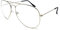 Clear Lens Pilot Style Glasses with UV400 Protection - Unisex (Silver)