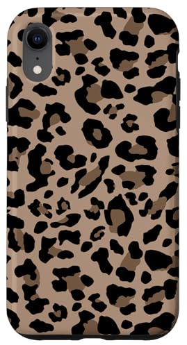 Leopard Print Stylish Cheetah Pattern Brown Neutrals Beige Case for iPhone XR