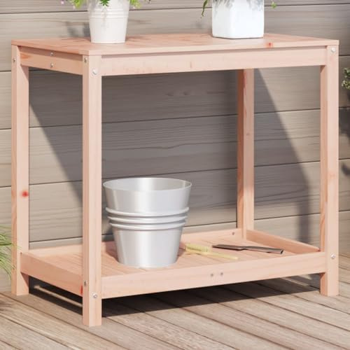 ShGaxin Pflanztisch und Regal Douglas 82,5 x 50 x 75 cm Massivholz Pflanztisch Gewächshaus, Gartenbank für Töpfe, Pflanztisch 832400